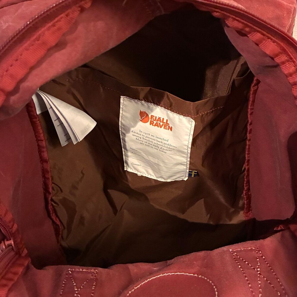 FJALLRAVEN KANKEN CLASSIC ORIGINAL BACKPACK OX RED MAROON BURGUNDY - Picture 8 of 11